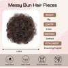Curly Messy Bun Hair Pieces for Women Short Synthetic Loose