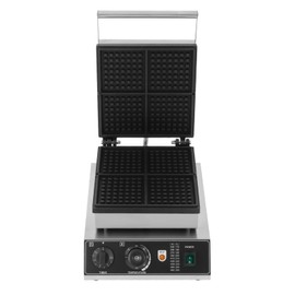 Commercial Belgian Waffle Maker, 4 Grids 1750W Double Heating Square Belgian Waffle Iron Heavy Duty Non-stick Electric Waffle Maker for Restaurant, Bakery, Snack Bar, Home