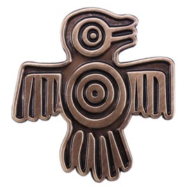 Aztec Spirit Bird Symbol Indigenous Mexico Mexican Empire Mayan 1.2" Enamel Pin Badge, 1.2 Inches, Enamel, enamel