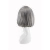 Bob Short Hair Wig Heat Resistant Synthetic Gray Breathable Fluffy