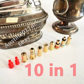 Dupont Antique Lighter Gas Refill Adapter 10 in 1 Set Dupont Dunhill Flaminaire Ronson