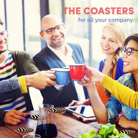 Destination Vinyl ltd Great Coasters (Set of 4) Round - Wild Animal Zebra Print Fur Africa Drink Glossy Coasters/Tabletop Protection for Any Table Type #46432