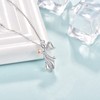 KINGWHYTE Guardian Angel Pendant Necklace 925 Sterling Silver Angel Wings