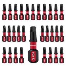 GEINXURN Impact Tough #2 Square 2 in. Insert Driver Bits,30Pack Magnetic SQ2 Screwdriver Bits Set 1”Long Power Bits,Bulk