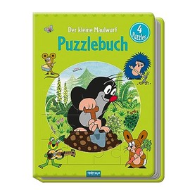 Puzzlebuch Der kleine Maulwurf, 4 Puzzles: Beschäftigungsbuch Entdeckerbuch Puzzlebuch