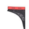 HUGO 3-Pack Repeat Logo Lace Thongs, black currant, XS