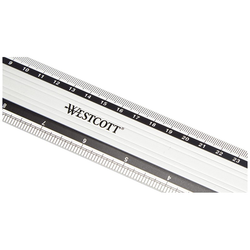 Westcott E-10191 00 12"/30cm Aluminum Ruler