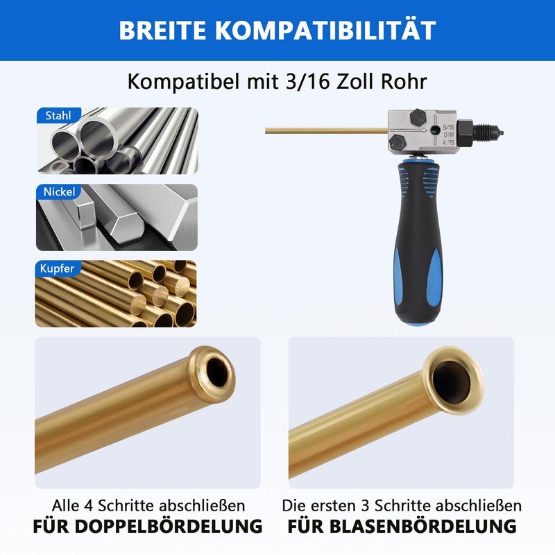 WODHMIEY 3/16" Pipe Extension Tool Hand Flaring Tool 4.75mm Air