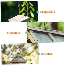 ORFOFE 6pcs Hook up Hanging Basket Hook White Hanging Planters Hanging Flower Pot Flower Basket Brackets Patio Fence White Fence Flower Basket Wall Hook White Hooks for Hanging Iron