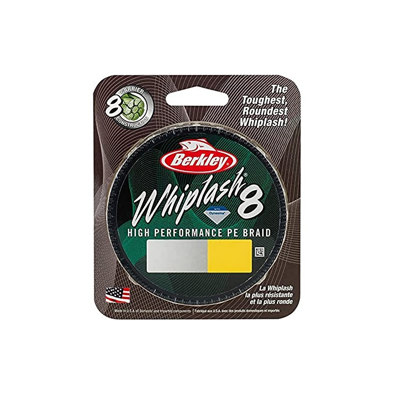 Berkley Whiplash 8 Braid-0.16mm, Yellow, 300 m