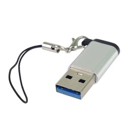 PremiumCord Adapter USB-C Female to USB A Male F/M, USB 3.2 Gen 1, Super Speed 5 Gbps, USB Type-A Male, USB Type-C Female, Eyelet for Keys, Colour Black