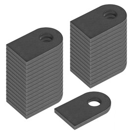 OTTFF 30 Pack Weld On Mounting Tab, Steel Basic Welding Tab, 1-5/8" Tall, 1" Width, 3/8" Hole, 5/32" Thick