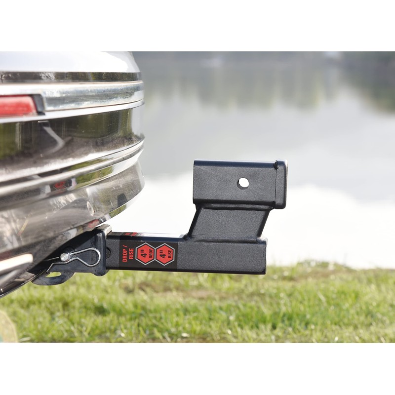 TOPTOW Trailer Receiver Hitch Extender Adapter 4" Drop/Riser, 8" and
