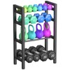 4 Tier Dumbbell, Rack Adjustable Weight Rack for Home Gym