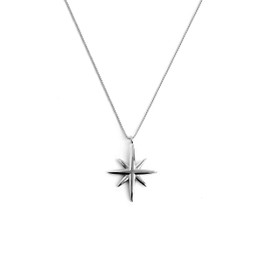 SINGULARU - Guidance Necklace - Pendant in 925 Sterling Silver - Chain One Size - Necklace Can Be Combined with Star Motif - Women's Jewellery - Various Finishes, Unit size, Sterling Silver, Not