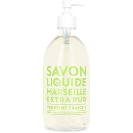Compagnie de Provence Savon de Marseille Extra Pure Liquid Soap - Fresh Verbena - 16.7 Fl Oz Glass Pump Bottle