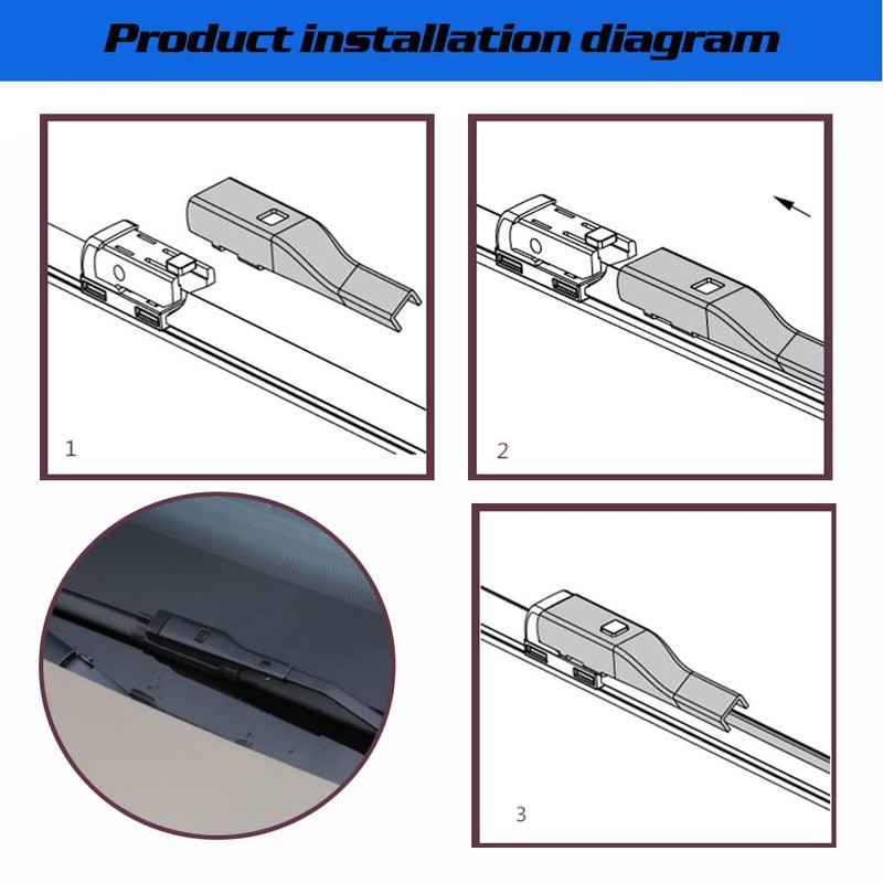 GoKoHe Original Equipment Replacement Windshield Wiper Blades For Volkswagen Passat