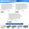 MAXIJIN Jacquard Ottoman Cover Slipcovers Folding Storage Stool Furniture Protector