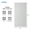 ecolook Bath Towels Set of 4,100% Cotton,27 x 55 Inches,Quick-Drying