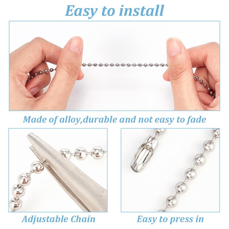 BENECREAT 4Pcs Alloy Ceiling Fan Pull Chain Extenders, Key Star
