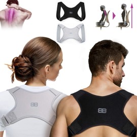 Back Bodyguard Posture Corrector – Innovative Back Straightener for Upright Posture – Posture Corrector – Straight Back, Grey, L