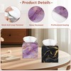 2 Pcs Black Gold Marble Tissue Box Cover Leather Tissue