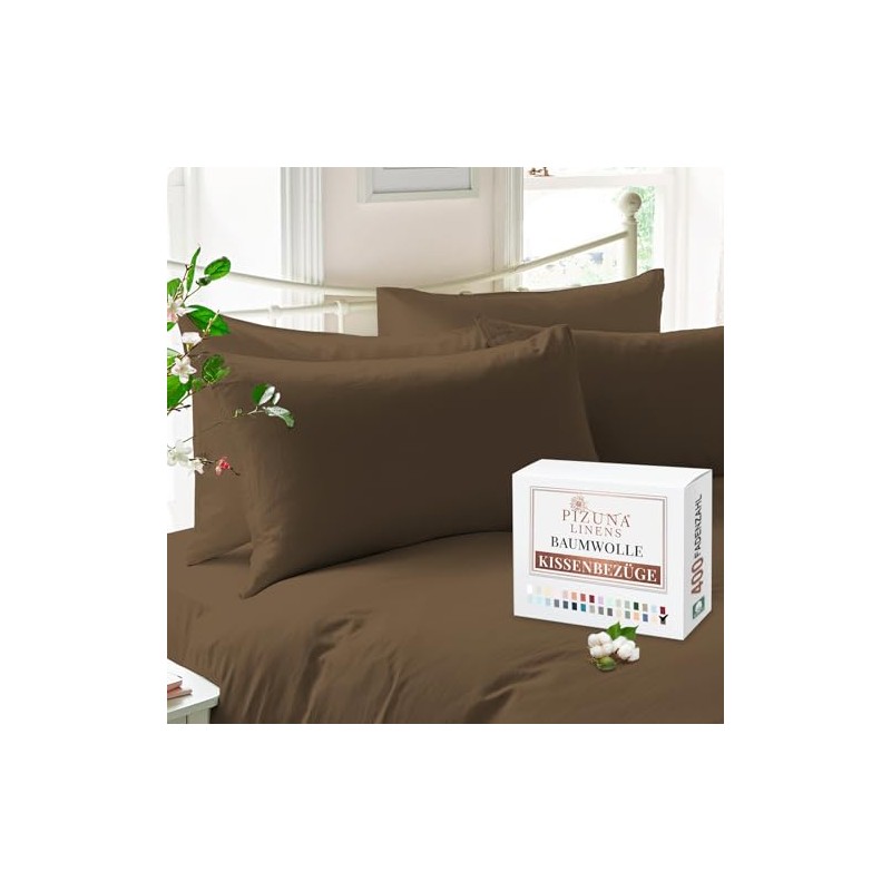 Pizuna Luxury Soft Satin Pack of 2 Pillowcases 50 x