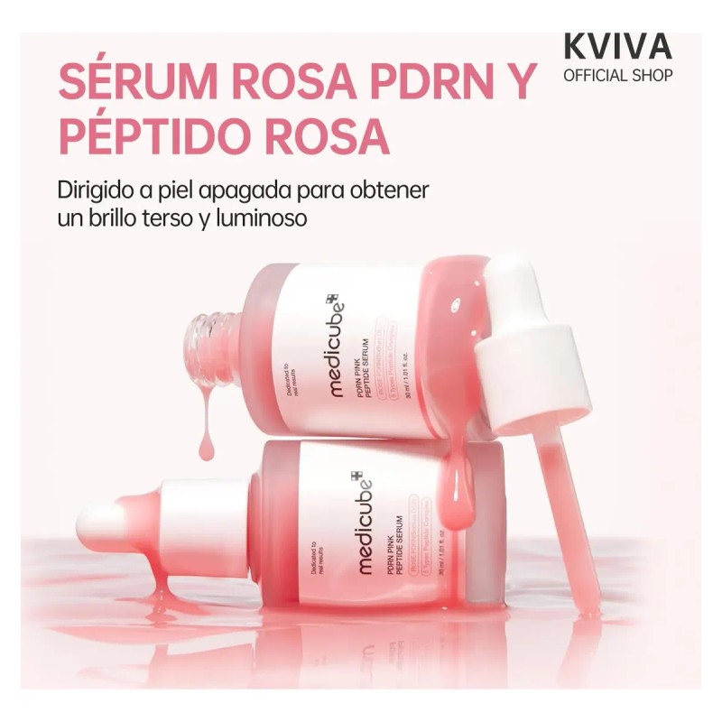 Medicube Set Antiedad Iluminador Pdrn Péptido Rosa 3 Piezas