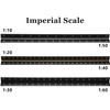 Kyuionty Engineer Scale Ruler 12 Inch, Solid Aluminum Laser-Etched Triangular