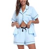 EA'S SECRET Womens Pajamas Set 100% Cotton Soft Short Sleeve