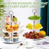 Tatuo 2 Pcs 3 Tier Porcelain Cupcake Stand, Cup Cake