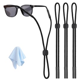 HEBEILF 3 Pcs Glasses Strap-Adjustable Eyeglass Holders for Men, Women, and Kids - Neck Eyewear Retainer, Sports Sunglasses Strap, Lanyard