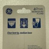 GE Light Bulbs 40Watts Bent Tip Crystal Clear Medium Base