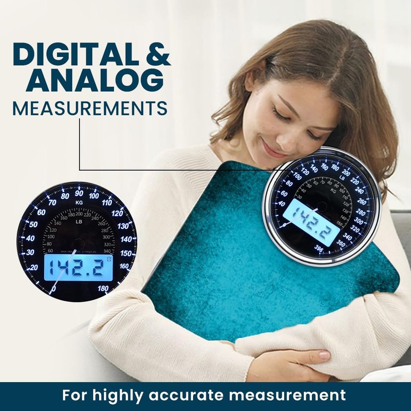 EILISON Highly Advance 2-in-1 Digital & Analog Weighing Scale for