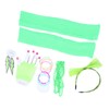 80s Earring Neon Headband Set Accessories Silicone Light Bracelets Headband