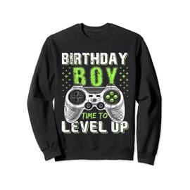 Birthday Boy Time to Level Up Video Game Birthday Gift Boys Sweatshirt