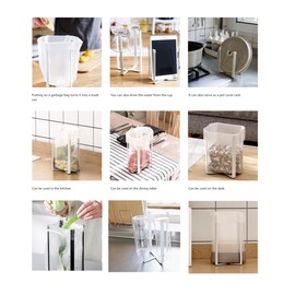 Kitchen Stand Holder, Plastic Bag Drying Rack, Multifunctional Countertop Cups Bottles Drying Rack for Plastic Bags, Bottles and Cups, Shelf Trash Bag