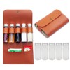BY-J Camping Spice Kit with 5 Jars, Foldable Leather Spice