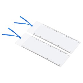 PATIKIL Bookmark Magnifier with 6 Inch Ruler, 2 Pack 3X Magnifying Sheet Page Magnifier Lens for Low Vision People Reading Book Magazine Newspaper