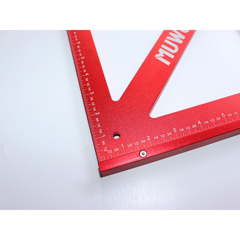 Precision Triangle Square 18 inch, Imperial Scale Framing Square for