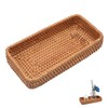 Wuyituart 8 Inch Small Rattan Basket Handwoven Serving Tray Storage