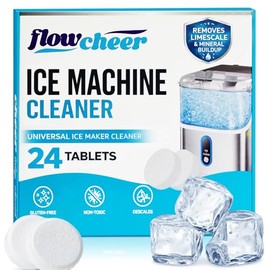Flowcheer Ice Maker Cleaner Tablets - 24 Count for Efficient Maintenance