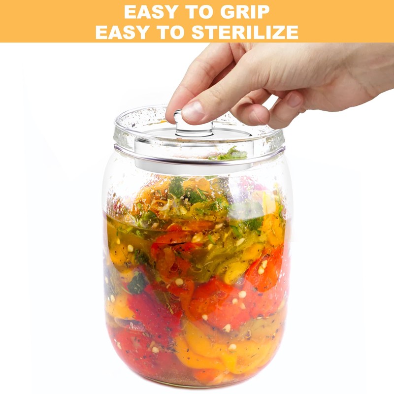 Jucoan 9 Pack Glass Fermentation Weights with Easy Grip Handle,