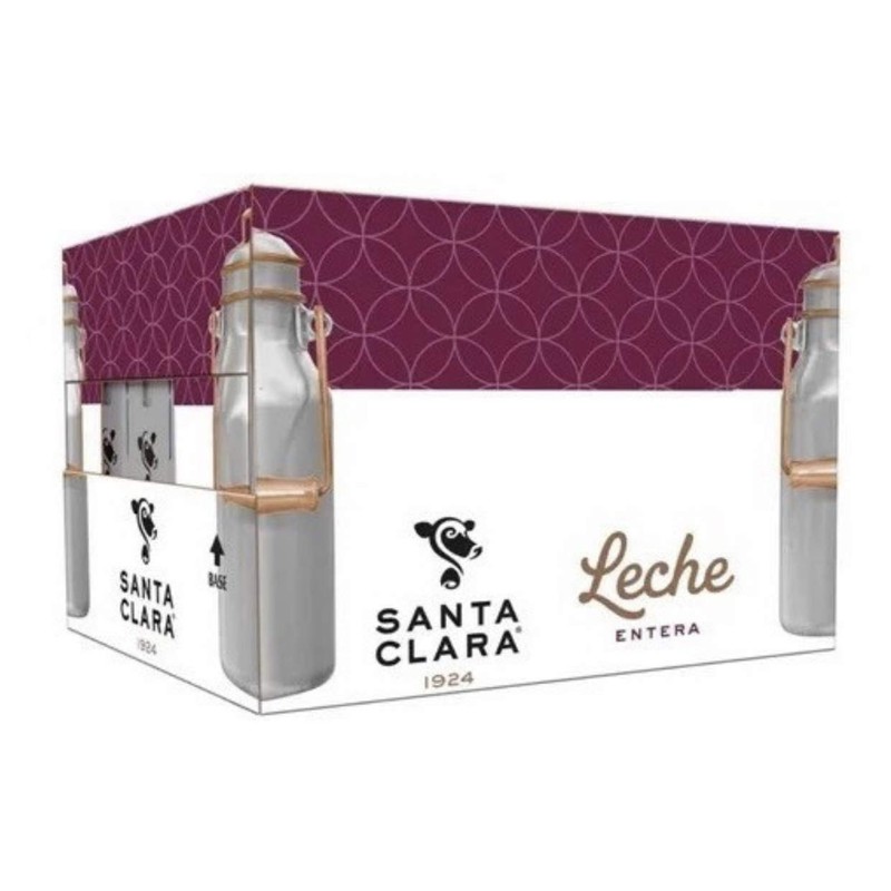 LECHE SANTA CLARA ENTERA DE VACA CAJA CON 12 PZAS