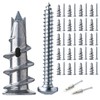 Cavity Dowels Set, 20 Pieces Self-Drilling Plasterboard Dowels Metal, Drywall