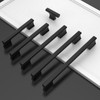 Amerdeco 10 Pack Matte Black Cabinet Pulls 5 Inch(128MM) Hole