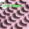 14 Pairs False Eyelashes Natural Mink Lashes Fluffy Wispy Cat