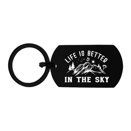 Richesele Life is Better in The Sky Gifts for Skydivers - Skydiving Gag Gifts - Durable Keyring for Jumpers, Skydiving Teams, Aviation Staff and Adventure Lovers