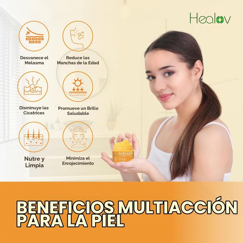 Crema de Ácido Kójico Healov – Ilumina, Unifica y Reduce