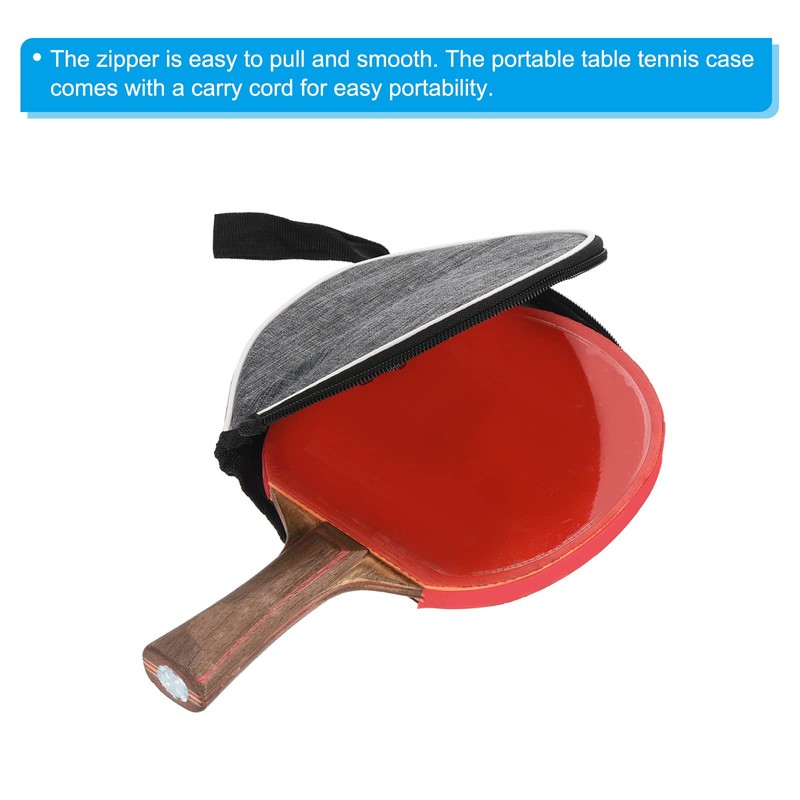 PATIKIL 2PCS Table Tennis Paddle Case Table Tennis Racket Case